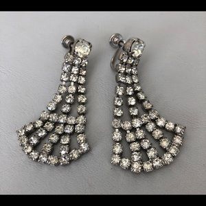 Rhinestone Screwback Earrings